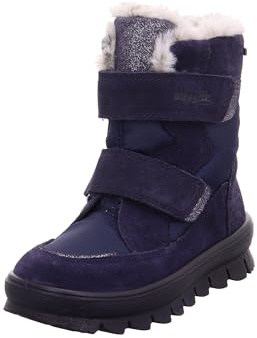 Superfit Mädchen Flavia Warm Gefütterte Gore-tex Schneestiefel, Blau 8000, 30 EU