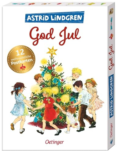 Astrid Lindgren. God Jul. 12 wunderschöne Weihnachtskarten zum Verschicken: Stimmungsvolle Postkarten mit wunderschönen Illustrationen aus den Kinderbuch-Klassikern von Astrid Lindgren