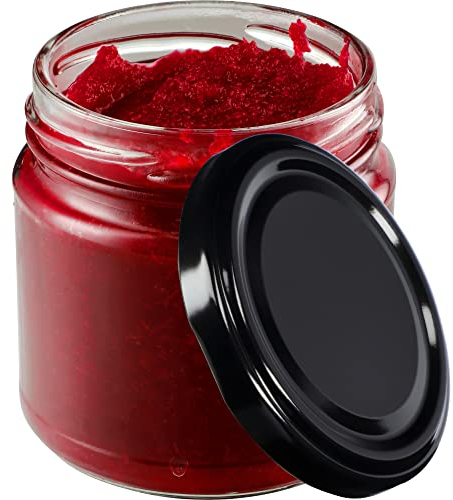 KADAX Lot de 20 bocaux 200 ml avec couvercles à vis Ø 66 mm – bocaux à dessert à parois épaisses, hermétiques, lavables au lave-vaisselle, idéaux pour les confitures et conserves