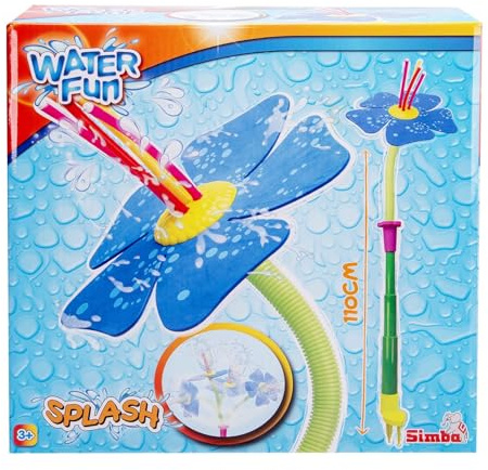 Splashy Flower Wassersprinkler, verspritzt Wasser in alle Richtungen, Gartenschlauchanschluss, 115cm, ab 3 Jahren