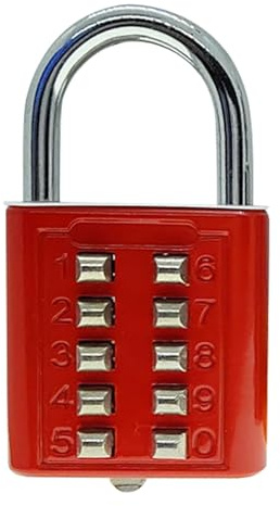 Candado De Combinación Con Botón Pulsador De 10 Dígitos, Cerradura Con Contraseña De Dígitos De Aleación De Zinc Para Maleta Con Ruedas, Archivador, Teclado, Escuela, Gimnasio, Casillero Deportivo(01)