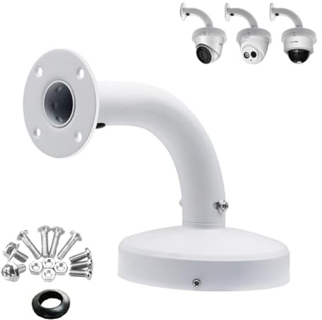 CTXSumTec Security Camera J-Type Wall Mount Junction Box Bracket, Dome Camera Mount Universal Camera Wall Mounting Bracket/IP Camera for CCTV Security Camera (10 J-Shapped Mount)
