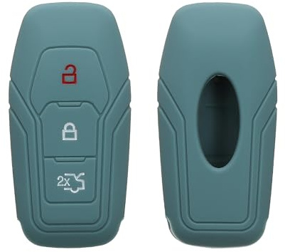 kwmobile Schlüsselhülle für Ford 3-Tasten MyKey Autoschlüssel (Key Free) Hülle - Autoschlüssel Schlüssel Hülle aus Silikon - Schlüsselschutz Gehäuse in Arctic Night