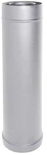 Tuyau de cheminée coaxial inox élément droit D. 80/130 1 m CE poêle à granulés fabriqué en Italie