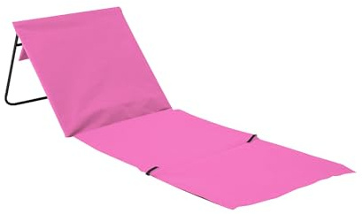 THINIA HOME Faltbare Strandmatte mit Rückenlehne, Stahl und Oxford-Gewebe, wasserdicht, schnelltrocknend, tragbares Design, Rücktasche, Tragegriff