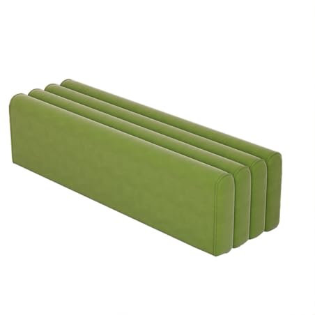 XLIHAWY Bank Am Fußende des Bettes, Bequemer, Atmungsaktiver Gepolsterter Ottoman, Holzrahmen Schuhwechselhocker Für Wohnzimmer Foyer Esszimmer(Grün,120x44x40cm)