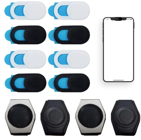 KOLZEMV Webcam Cover, [12 Pezzi] Copri Webcam Slider Copertura Webcam Ultra Sottile Camera Cover copri webcam per Laptop, PC, Computer Portatile, Phone, Tablet, Smartphones, Noteboook PRO