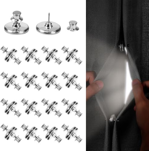 GZCZCC 16 Paar Vorhang Magnetknopf Magnete für Vorhänge Magnete für Vorhänge zum Verschließen Magnete für Stoff Vorhang Magnete Langlebig Magnetknöpfe, für Schlafzimmer, Wohnzimmer, Esszimmer