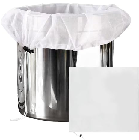 Brew Bags Reusable 46x40cm, Straining Bag with Fine Mesh and Drawstring Closure, Filter Bags for Home Brewing and Food Straining, Jelly Bag for Jam Making