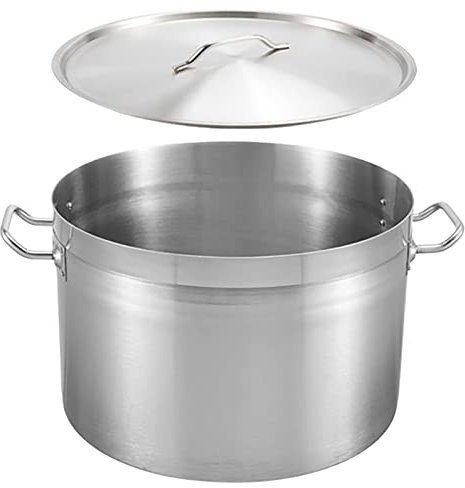 KOMFGT Soup Pot/Soup Bucket 201 Stainless Steel Composite Bottom Commercial Big Soup Pot Braised Cooking Bucket (45cm)