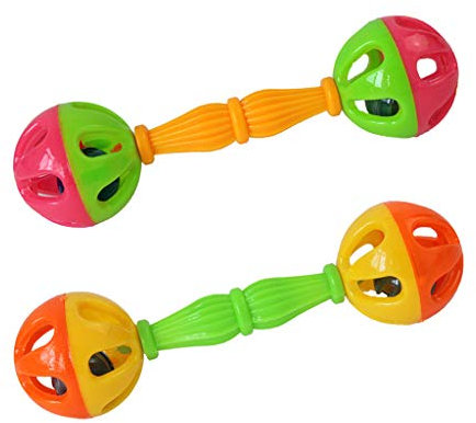 Storage Bag Pack Papageien Kauspielzeug Bunte Doppelbälle Mit Glocke Interaktives Vogelspielzeug Für Kleine Mittelgroße Sittiche Nymphensittiche