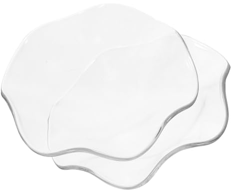 SAFIGLE Lot de 2 Supports D'huile Essentielle en Verre Transparent pour Aromathérapie, Plat Chic et Délicat, pour Spa et Usage Domestique