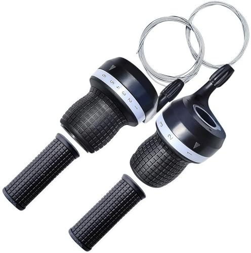 Kiuiom 21 Speed Fahrrad Schalthebel, Shifter Twist Shifter Hebel, Drehgriff-Schalter, Mountainbike Umwerfer Griff Universeller Gangschaltung 3x7 Gang Schaltgriff 7 Fach Schalthebel