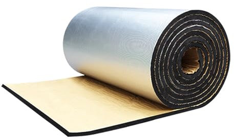 Feuille d'aluminium Isolante, Feuille d'aluminium autocollante, Isolation phonique, réflecteur de radiateur, Feuille de Protection radiante pour véhicule, Camping, Toit de véranda (Couleur :