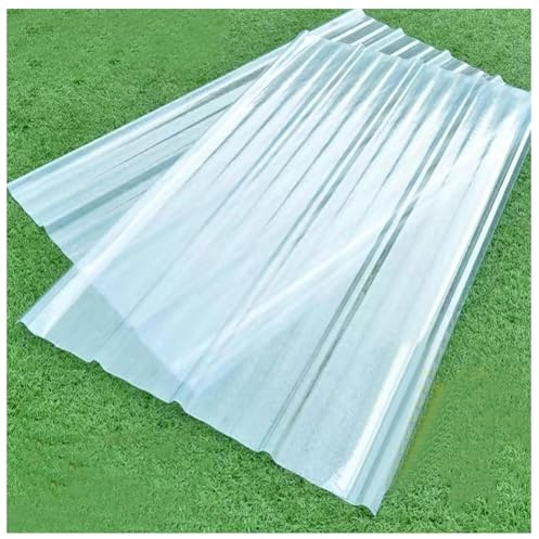 FRP-Wellplatte,Klare Wellblech Dachplatten,Flammhemmend Verkleidungspaneele,Dachmaterial,Garagenschuppen-Trapezblech ,für Wintergarten-Carport-Gewächshaus,Anpassbar(8pcs,0.9*1.5m/35*59in)