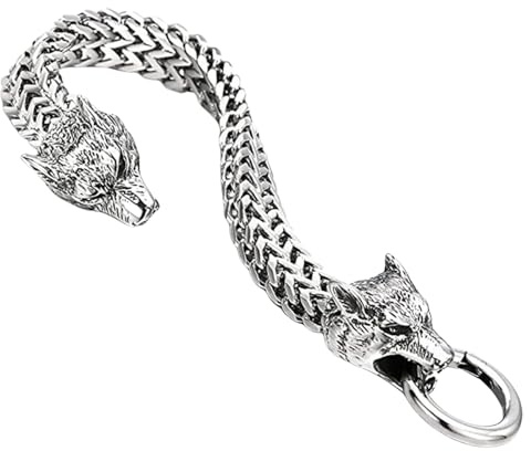 Tête de loup pour homme avec longueur réglable en acier inoxydable assurant durabilité et confort pour toute la journée, taille unique, Comme décrit