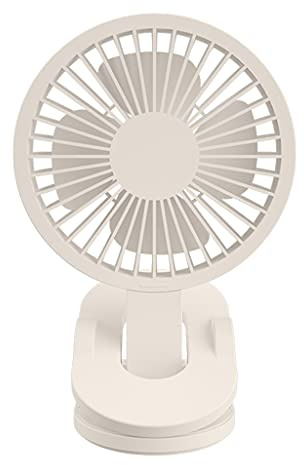 Wdbild Ventilador portátil de 5 pulgadas con clip de refrigeración con 3 velocidades, abrazadera resistente giratoria USB para oficina, dormitorio, dormitorio silencioso