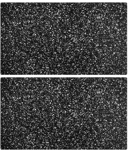 SKM Planches à découper 2 pcs avec Motif de Granit Verre trempé,Maison & Jardin,Arts de la Table & Arts culinaires,Ustensiles & Accessoires de Cuisine,Planches à découper,Noir,3.78KG,322290