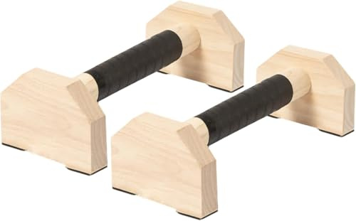 Liegestützgriffe 2 Push Up Bars Holz Parallettes gelenkschonende Liegestützgriffe Calisthenics Equipment Fitnessgeräte für zuhause Handstand & Liegestütze
