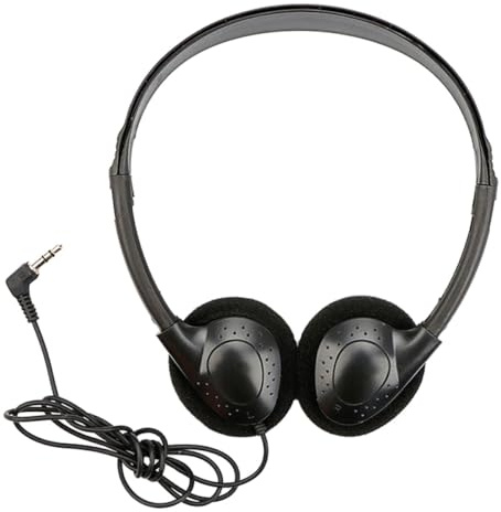 QUMIIRITY Cuffie con Filo Nere Sovraurali Leggere per PC e Tablet Auricolari con Compatibilità per Casa Gioco e Viaggi Design Resistente All’Usura e Struttura Professionale