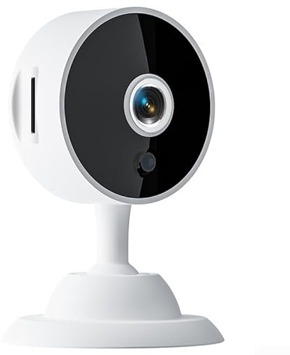 Caméra de sécurité intelligente 2MP HD 1080p avec alertes APP en temps réel, audio bidirectionnel, objectif grand angle 100°, vision nocturne jusqu'à 10 m, suivi de mouvement — pour l'intérieur