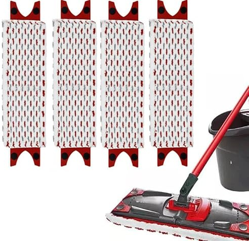 Wischmopp Bezug, Wischer 4X für Vileda Bodenwischer Ersatzbezug, Wischmopp Ersatz Mikrofaser Set 14cm*46cm für Vileda Mop Ersatz, 2in1 Mop Ersatz,Staubwischer
