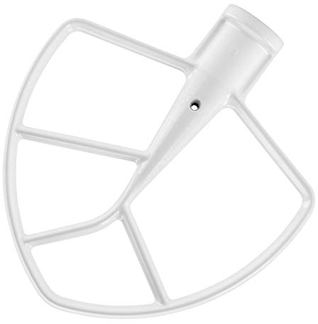 KitchenAid KN256CBT Batteur plat avec revêtement compatible avec les modèles Bowl-Lift KV25G et KP26M1X, blanc