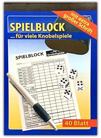 HAC24 Senioren Knobel Block 40 Seiten Spielblock Spielblatt Spielzettel