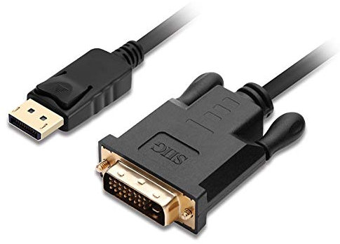 SIIG Câble DisplayPort vers DVI - 1080p @ 60Hz mâle vers mâle passif DP vers DVI pour système informatique compatible DisplayPort - 1,8 m