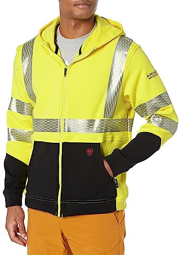 ARIAT Herren Fr Warnschutzjacke mit durchgehendem Rei verschluss 10027912, hoch_viz_gelb, Gut sichtbares Gelb, 4XL