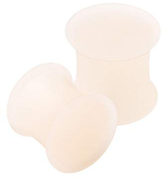 KJM FASHION 2 Stk Silicone Skin Color 8mm 0g Double Flared Ohrschmuck Stab Plugs Ohr Stecker Dehnen Gauges Piercing Schmuck 2675