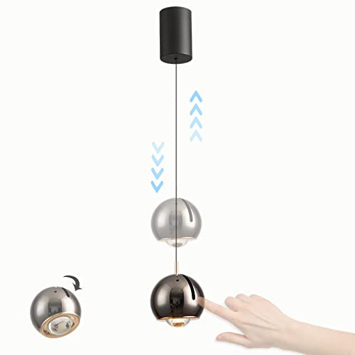 Creativo Sollevamento Illuminazione Interruttore a sfioramento Dimmerazione Luce a sospensione Camera da letto Angolo di 90° Regolabile Luci sospese Alluminio Salita e discesa Lampadari LED Calda Luce