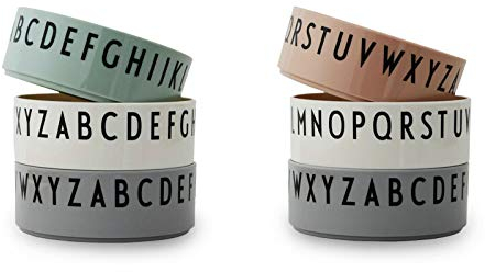 Design Letters Ciotola per Bambini | Ciotole Cucina Infrangibile | Regali Bambini | Scodella Colazione Senza BPA/BPS | Stoviglie per bambini in Tritan | Bowl per snack, frutta, Dolci | 3 Pezzo