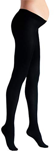 MYSANITY Collant Premaman coprente 50 Den Vita Bassa, Nero, 4 Donna