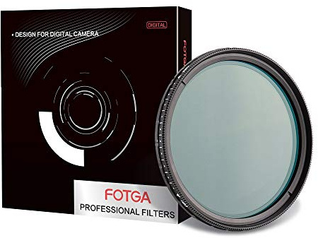Fotga Filtre d'objectif ND à densité neutre variable ND2 à ND400 Ultra fin 46 mm