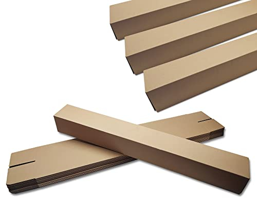 verpacking Versandhülsen eckig 775 x 105 x 105 mm Braun (Außenmaß 785 x 110 x 110 mm) 1 wellig Versandkarton DHL konform Versandrolle Versandrohr langer Faltkarton (50 Stück)
