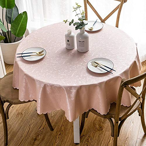 Qkoimpnrd Mantel Mesa Rectangular Impermeable Cubremesa Desgaste Ligero y Transpirable para de Hogar Picnic del Hotel Tienda de Café C Rosa Diámetro Redondo 300cm
