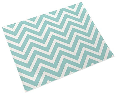 Manteles Individuales Bianco Verde Menta Salvamanteles Individuales Algodón Lino Lavable Individuales Mesa Resistente al Calor Bajoplatos Tapetes para Mesa Bajoplatos 30x45cm 6 Pcs