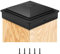 5 tappi per pali di legno, 7 x 7 cm, tappi per pali di legno, tappi in plastica con viti, plastica impermeabile per pali in legno, protezione contro il cracking