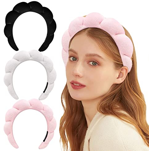 Headband Damen,Headband Skincare,Haarreifen Damen,Hair Band,3 Stück Haarreif Damen,Skincare Headband,Haarband Kosmetik,Abschmink Haarband,Stirnband Kosmetik