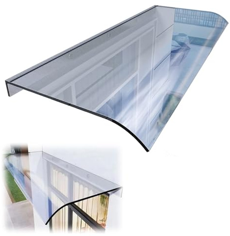 Vordach Überdachung Terrasse Pultvordach Vordächer Länge 80-240cm Breite 40cm 50cm Große Größe Türüberdachung Polycarbonat Transparente Vordach-Markise Eingangsüberdachung Gartenüberdachung ( Size : 5