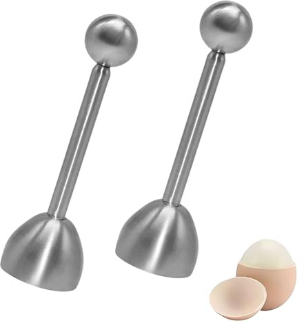 Eieröffner mit Kugel, 2 Stück Eierköpfer Eieröffner Edelstahl, Edelstahl Eier Cutter