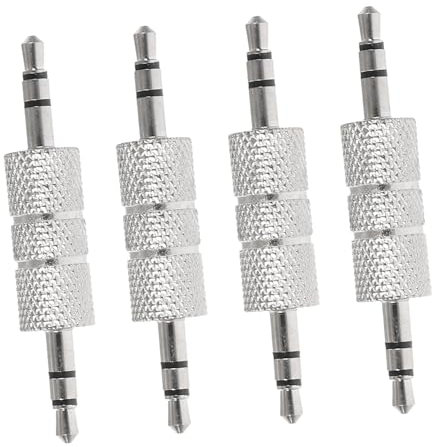 SWOOMEY Adattatore per e Audio 3.5mm Maschio in Lega di Zinco Prestazioni Stabili Audio senza Interferenze, Confezione da 4 Pezzi Uso Domestico e Auto