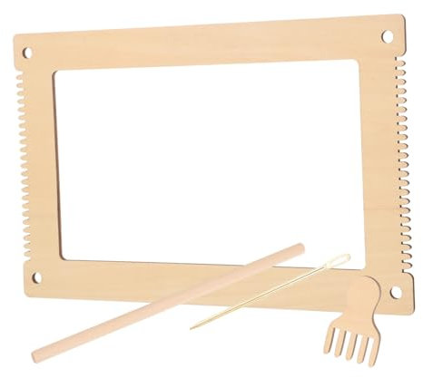 IWOWHERO Diy Holzbastelset Webrahmen Klein Handgefertigt Webnadeln Für Junge Mädchen Anfänger Kognitives Webspielzeug Fördernd Kreative Handarbeit
