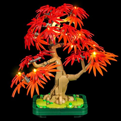 BRIKSMAX Light Kit Designed for LEGO Japanese Red Maple Bonsai Tree | Designed for Botanicals 10348 - Hidden wiring - Plug-and-play installation - Enhanced display effect - Model not included
