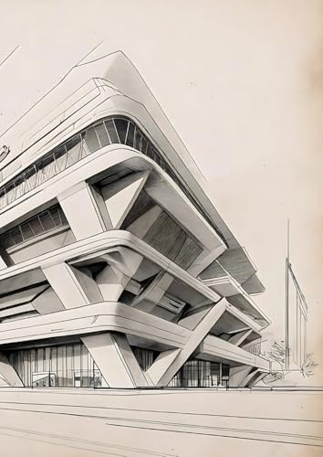 Skizzenbuch für Architekt:innen - Notizen, Skizzen, Gedanken: 100 leere Seiten für Ideen, Entwürfe, Konzepte und kreative Linienführungen