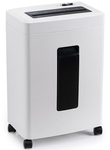 Trisruvian Destructora de Papel Profesional: 10 Hojas P-5 Microcorte 20 Minutos Continuos Cubo 18L Gran Capacidad Trituradora con Ruedas Silenciosa para Oficina Casa Hogar Estudio