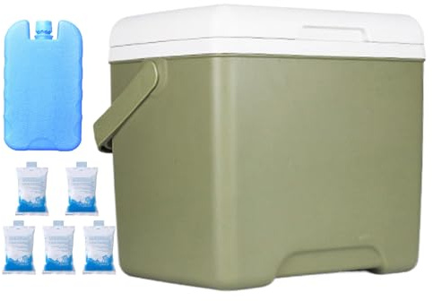 Thermal Cooler - Picnic Chest, Car Fridge | Leckof Portable Freezer with Handle for Camping Hiking Path Fishing RV Road Trip Sports Beach Large Capacity Reusable SPE