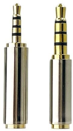 SEYUGOPTI 3,5mm Stecker auf 2,5mm Buchse und 2,5mm Stecker auf 3,5mm Buchse | 2 Stück, 4-polige 2,5 auf 3,5 Audio-Adapter Stereo-Konverter für Smartphones, Kopfhörer, Mikrofone und Tablets