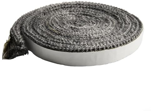 Yuanpgky Junta de fibra de vidrio para estufa de pellets y puerta de quemador de leña, 15 mm x 6 mm x 200 cm, junta de alta resistencia (6 mm x 15 mm x 2 m)